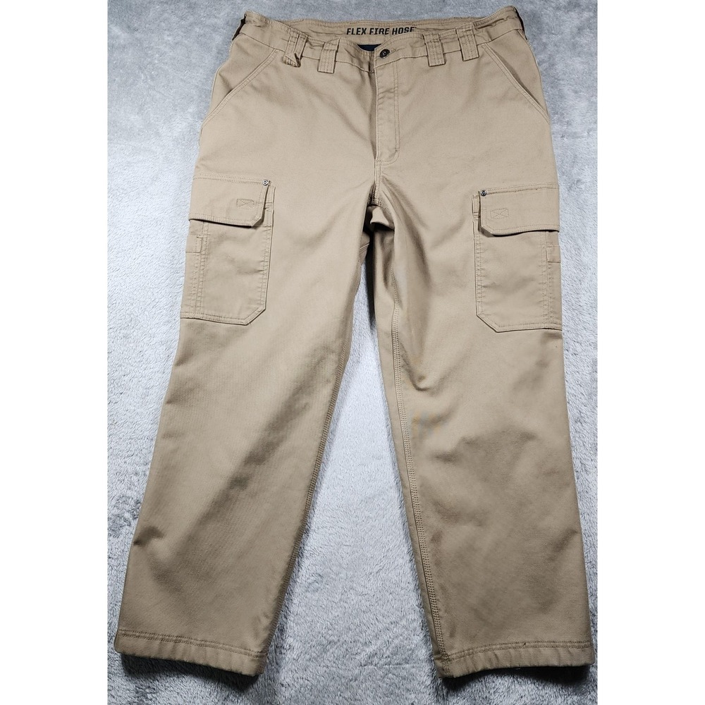 Duluth Trading Flex Fire Hose Jean Men 40x30 (Fits 36x30) Fleece Lined Cargo